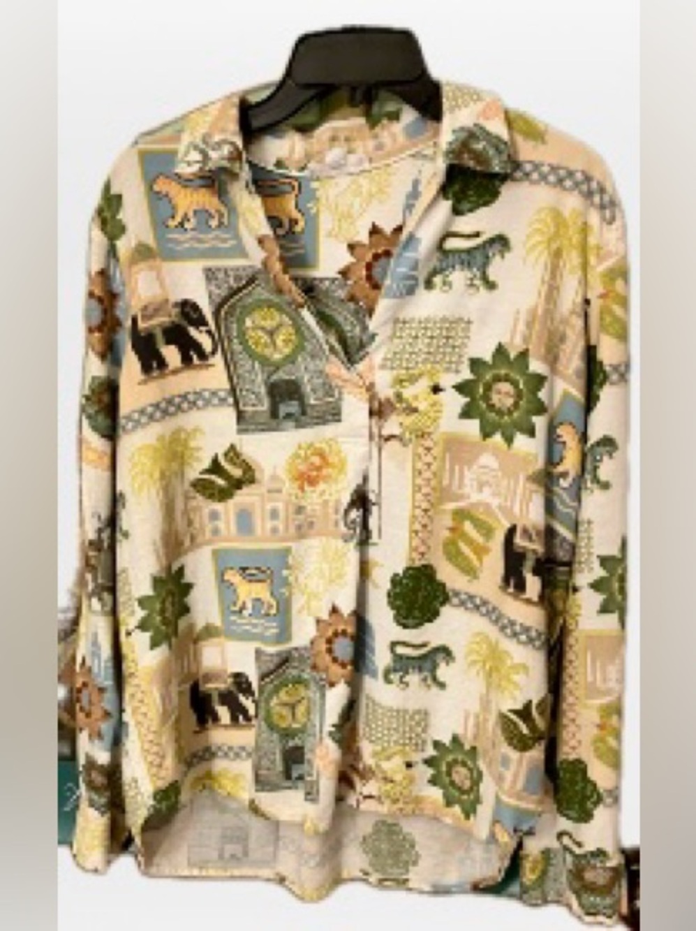 Jane and Delancey Cream Multicolor Printed Pull Over Top
